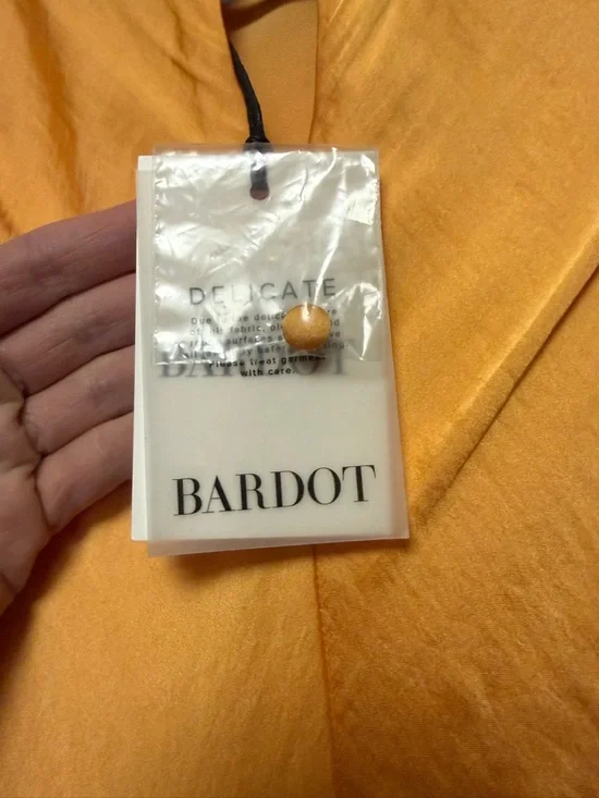 Bardot Yellow/Orange Silk Dress - Picture 3 of 4